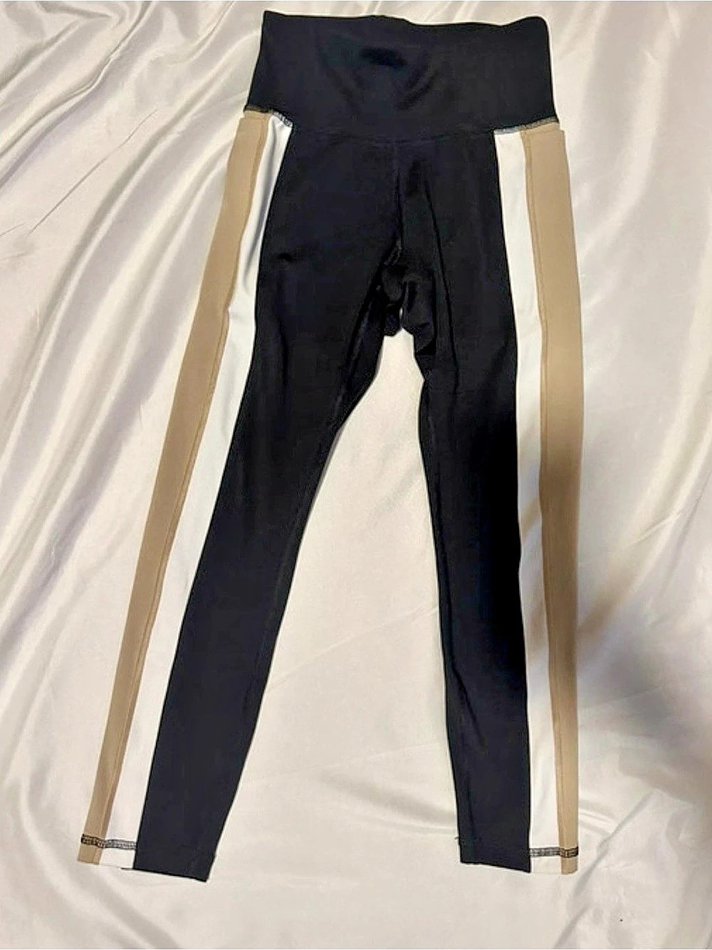Juicy Couture Sport Colorblock Leggings Black & Beige Small